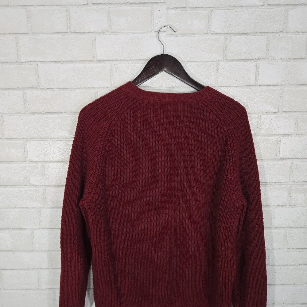 J. Crew heavy, dark red sweater
